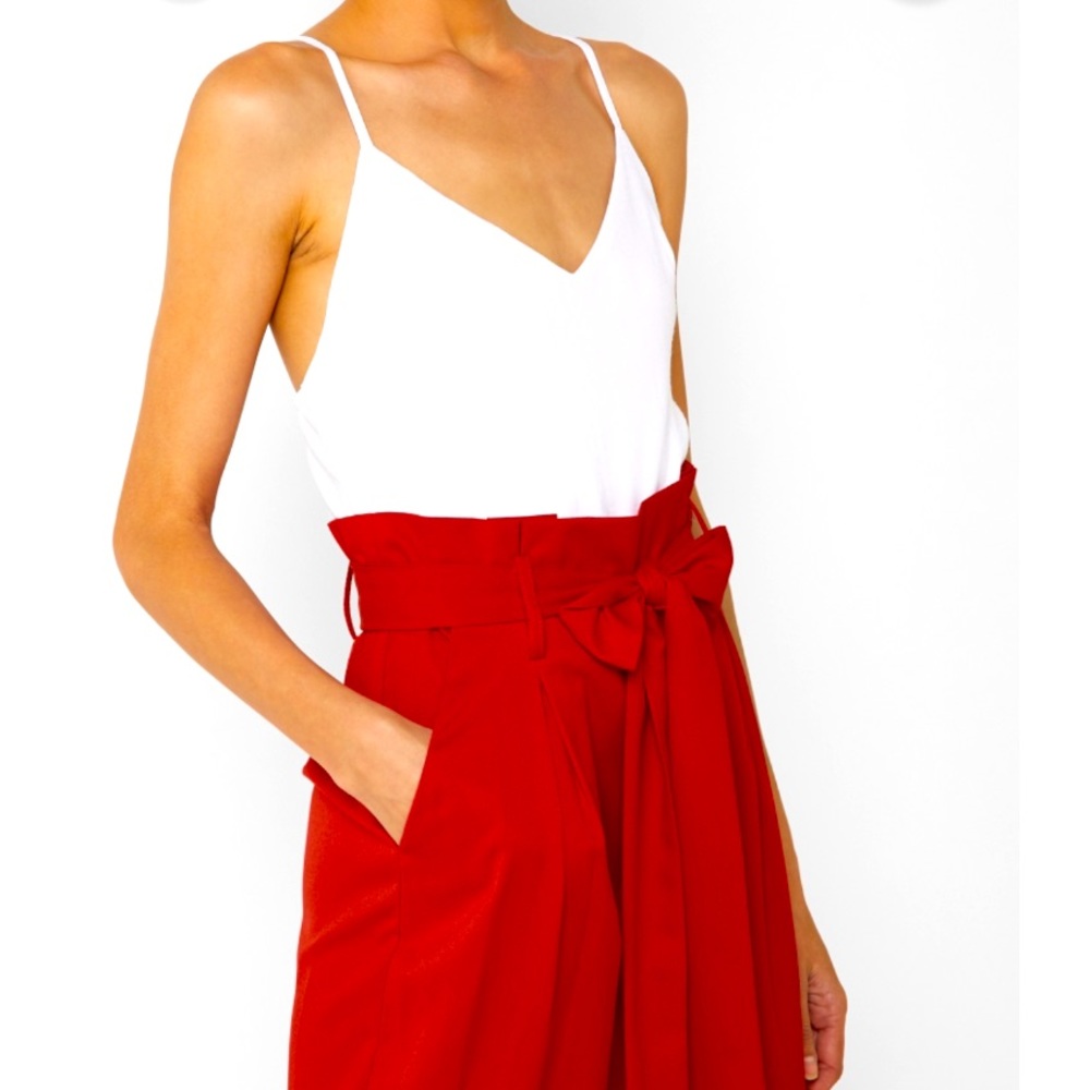 Summer lovin’ red and white jumpsuit